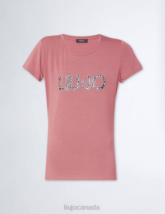 Clothing Liu Jo T-Shirt With Animal-Print Logo Women F606280
