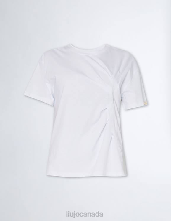 Clothing Liu Jo T-Shirt With Asymmetric Gathering Women F606584