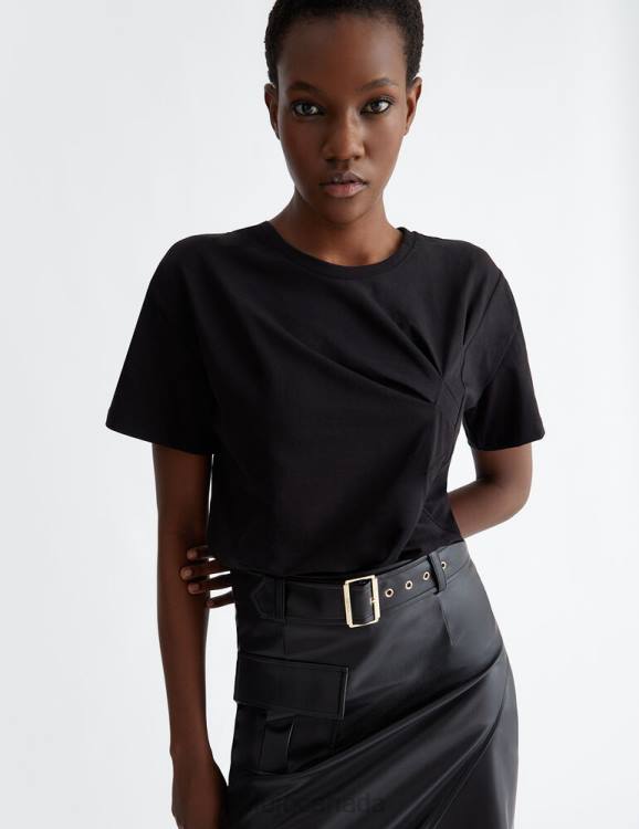 Clothing Liu Jo T-Shirt With Asymmetric Gathering Women F606588