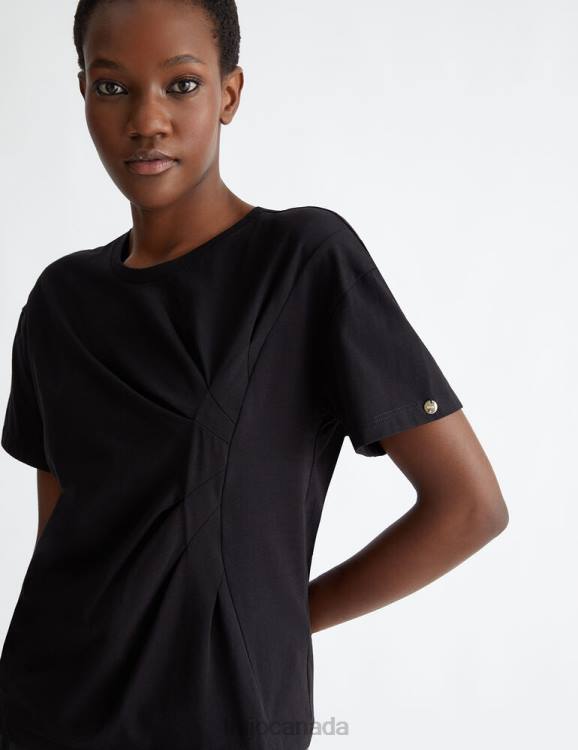 Clothing Liu Jo T-Shirt With Asymmetric Gathering Women F606588