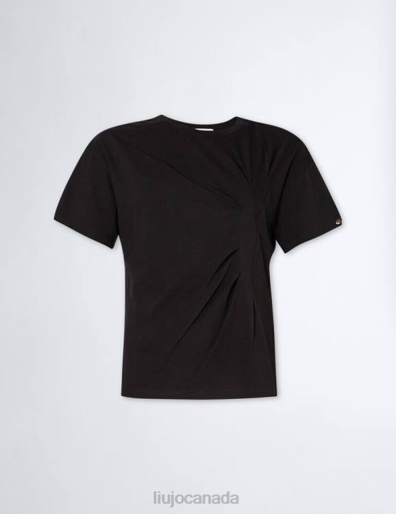 Clothing Liu Jo T-Shirt With Asymmetric Gathering Women F606588