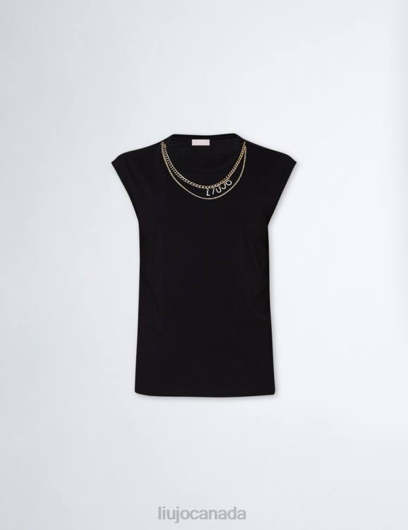 Clothing Liu Jo T-Shirt With Chain And Logo Women F606601