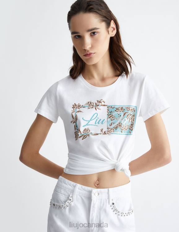 Clothing Liu Jo T-Shirt With Floral Print And Logo Women F606565