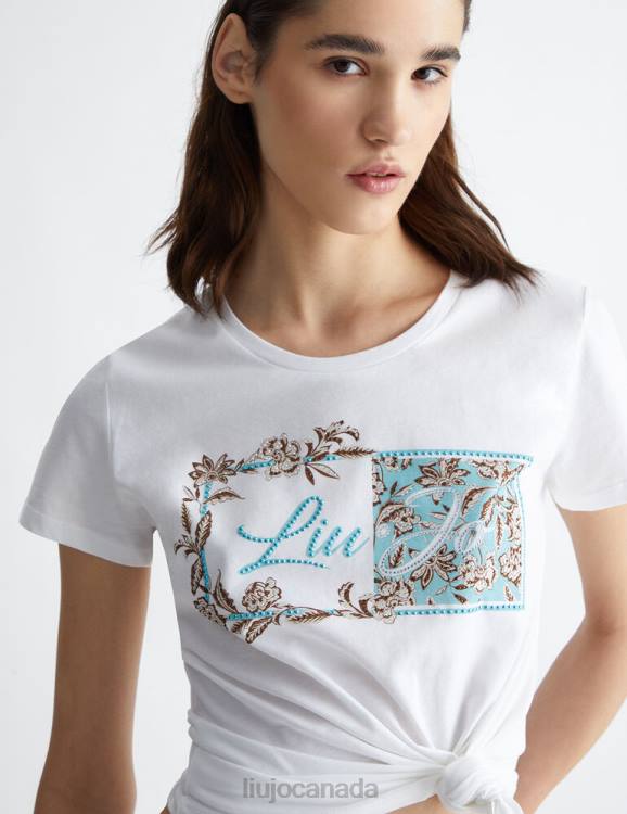 Clothing Liu Jo T-Shirt With Floral Print And Logo Women F606565