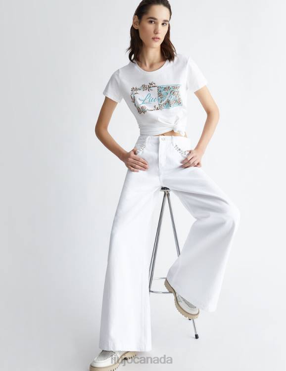 Clothing Liu Jo T-Shirt With Floral Print And Logo Women F606565