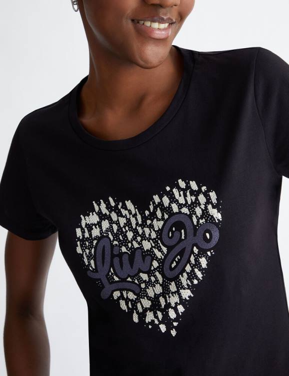 Clothing Liu Jo T-Shirt With Heart And Gemstones Women F606703