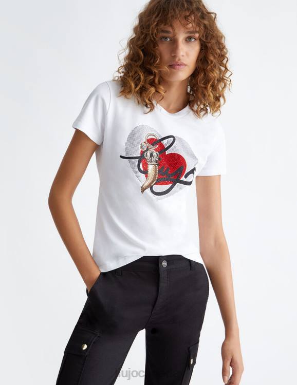 Clothing Liu Jo T-Shirt With Heart And Gemstones Women F606993