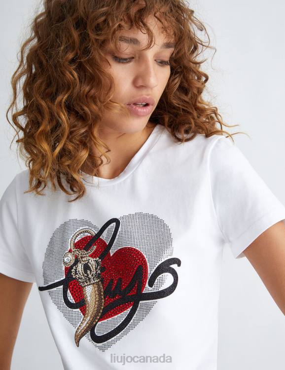 Clothing Liu Jo T-Shirt With Heart And Gemstones Women F606993