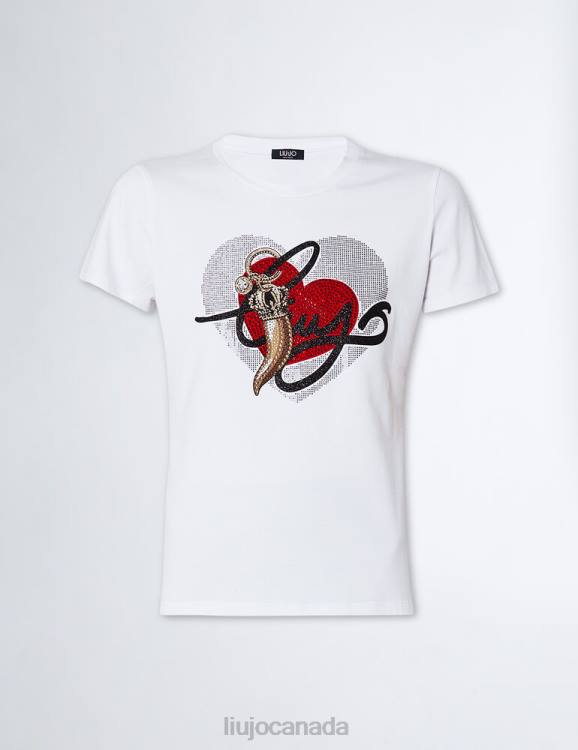 Clothing Liu Jo T-Shirt With Heart And Gemstones Women F606993