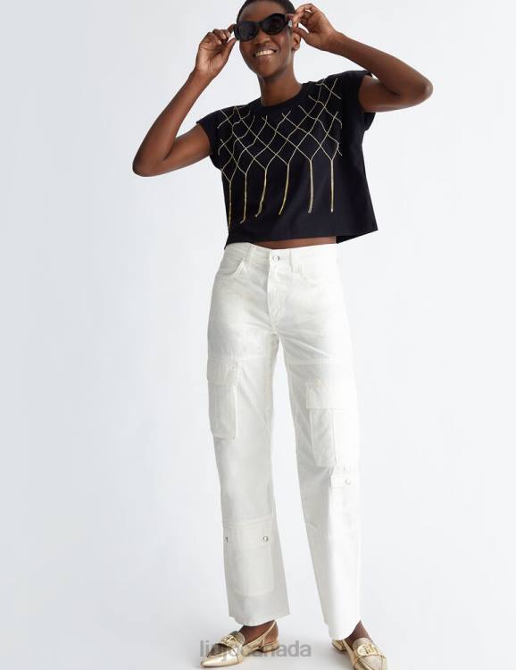 Clothing Liu Jo T-Shirt With Jewel Embroidery Women F606741