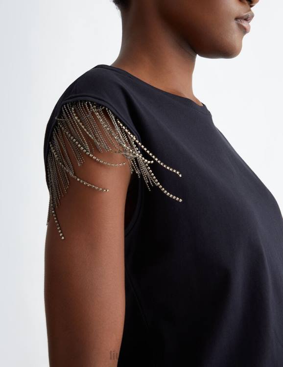 Clothing Liu Jo T-Shirt With Jewel Fringes Women F606691