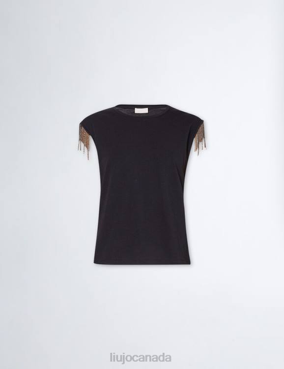 Clothing Liu Jo T-Shirt With Jewel Fringes Women F606691