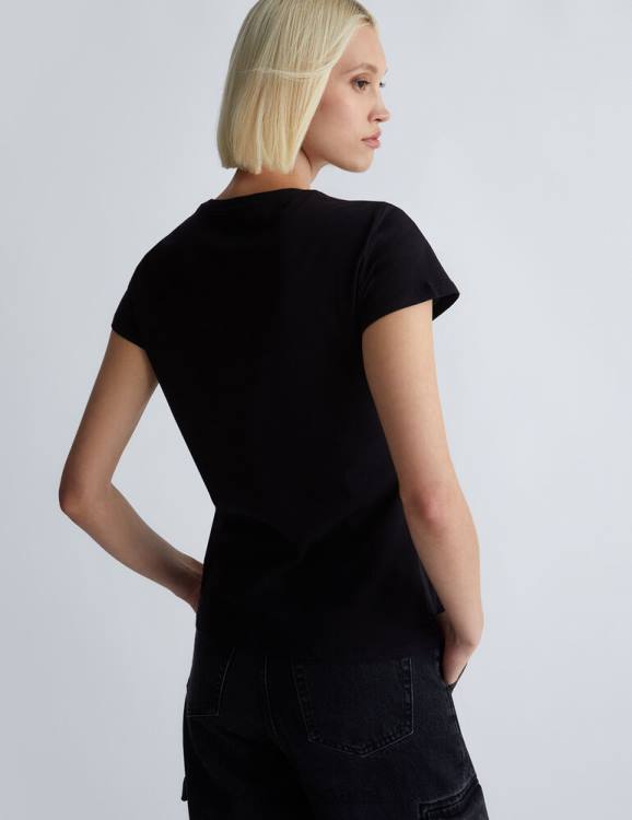Clothing Liu Jo T-Shirt With Logo And Gemstones Women F60615