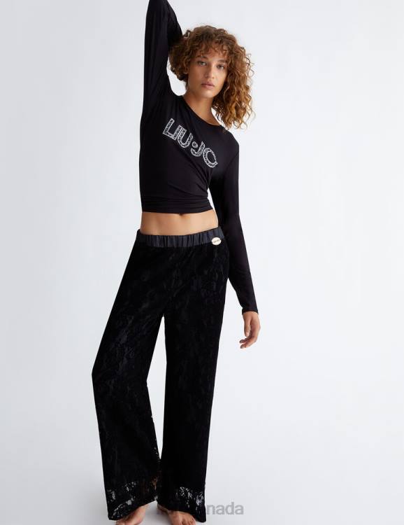 Clothing Liu Jo T-Shirt With Logo And Gemstones Women F606161