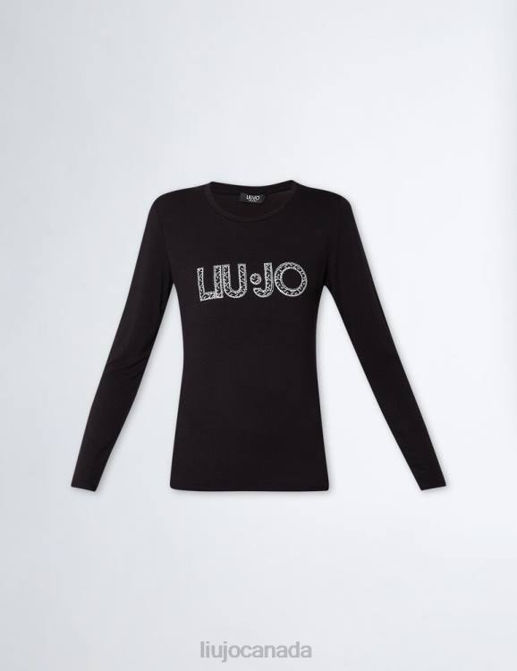 Clothing Liu Jo T-Shirt With Logo And Gemstones Women F606161