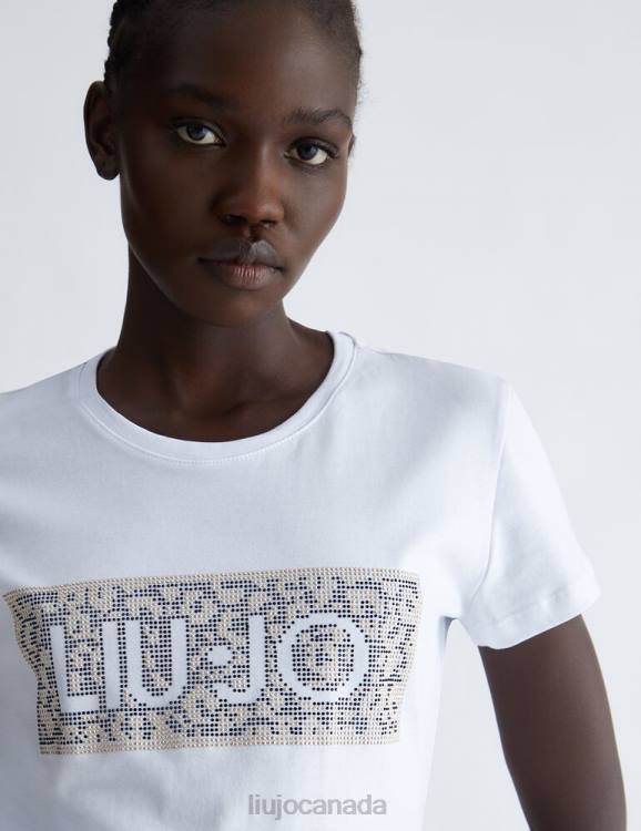 Clothing Liu Jo T-Shirt With Logo And Gemstones Women F60619