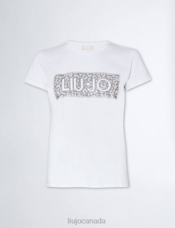 Clothing Liu Jo T-Shirt With Logo And Gemstones Women F60619