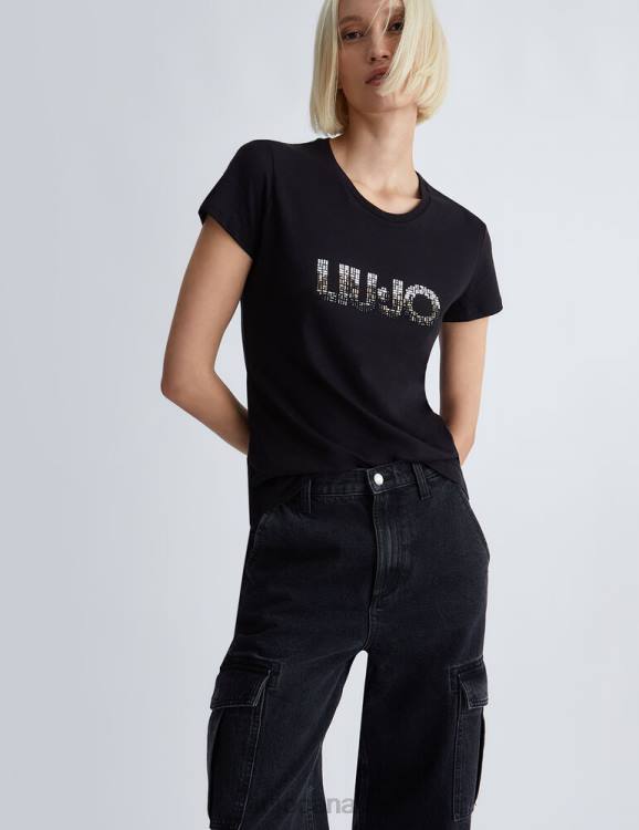 Clothing Liu Jo T-Shirt With Logo And Gemstones Women F60637