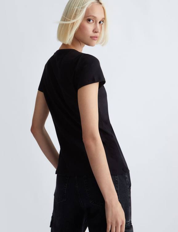 Clothing Liu Jo T-Shirt With Logo And Gemstones Women F60637