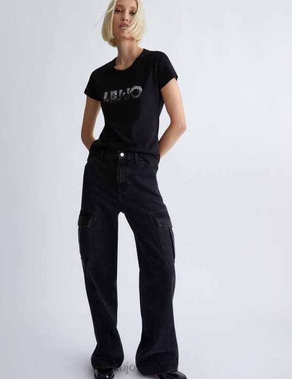Clothing Liu Jo T-Shirt With Logo And Gemstones Women F60637