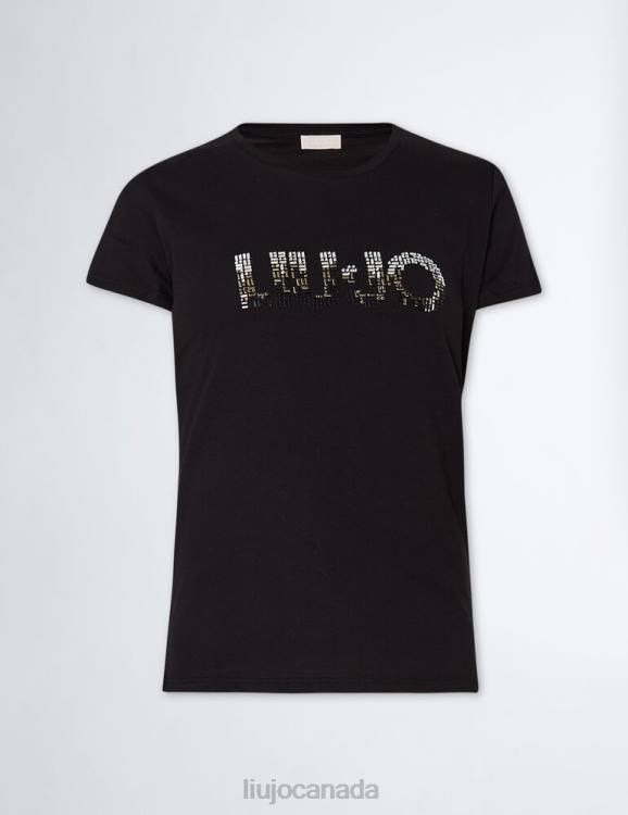 Clothing Liu Jo T-Shirt With Logo And Gemstones Women F60637