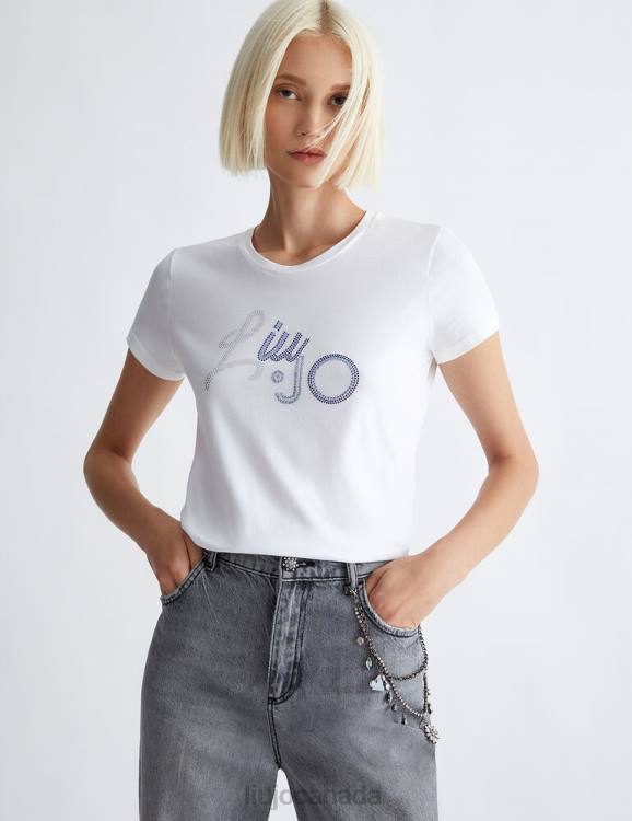 Clothing Liu Jo T-Shirt With Logo And Gemstones Women F606415