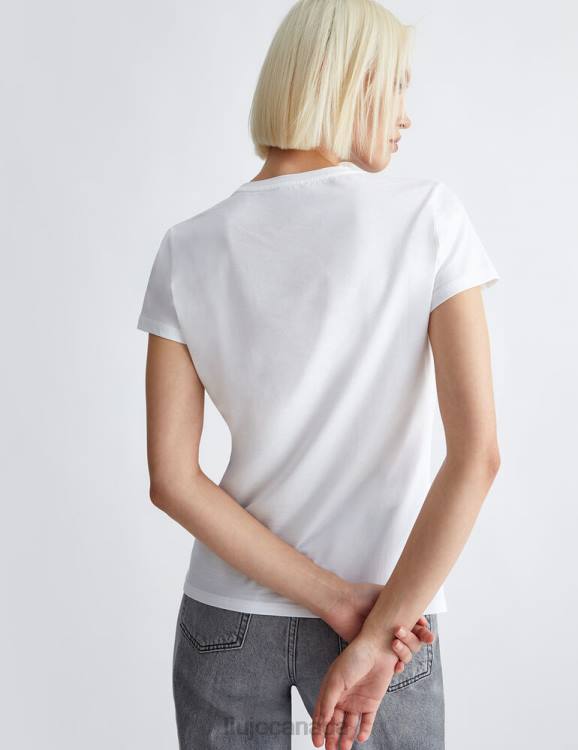 Clothing Liu Jo T-Shirt With Logo And Gemstones Women F606415