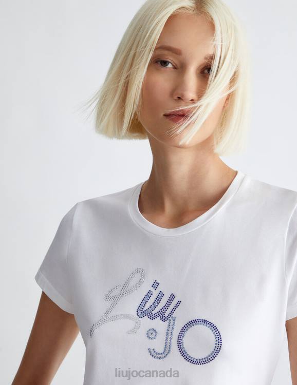 Clothing Liu Jo T-Shirt With Logo And Gemstones Women F606415