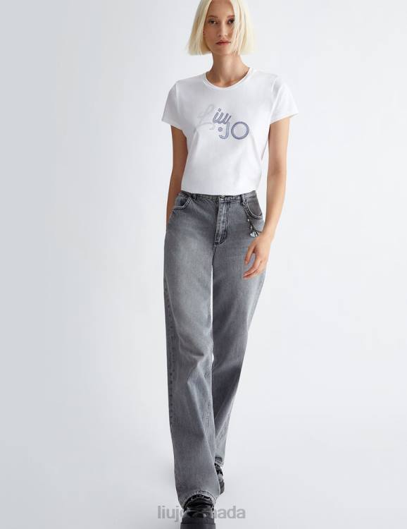 Clothing Liu Jo T-Shirt With Logo And Gemstones Women F606415