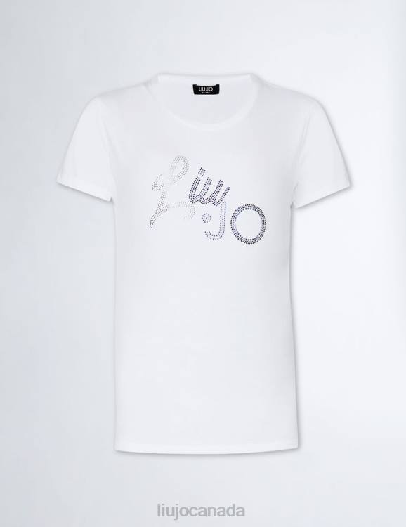 Clothing Liu Jo T-Shirt With Logo And Gemstones Women F606415