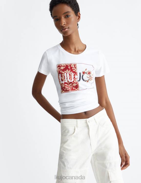 Clothing Liu Jo T-Shirt With Logo And Gemstones Women F606558