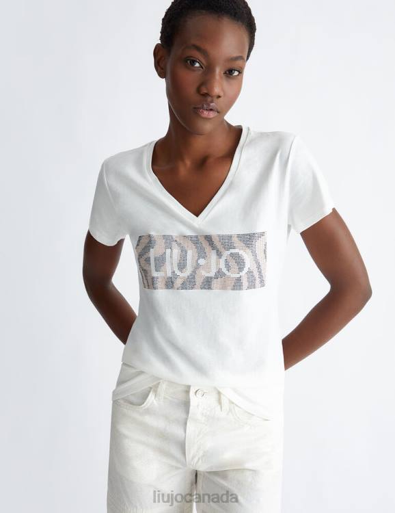 Clothing Liu Jo T-Shirt With Logo And Gemstones Women F606571