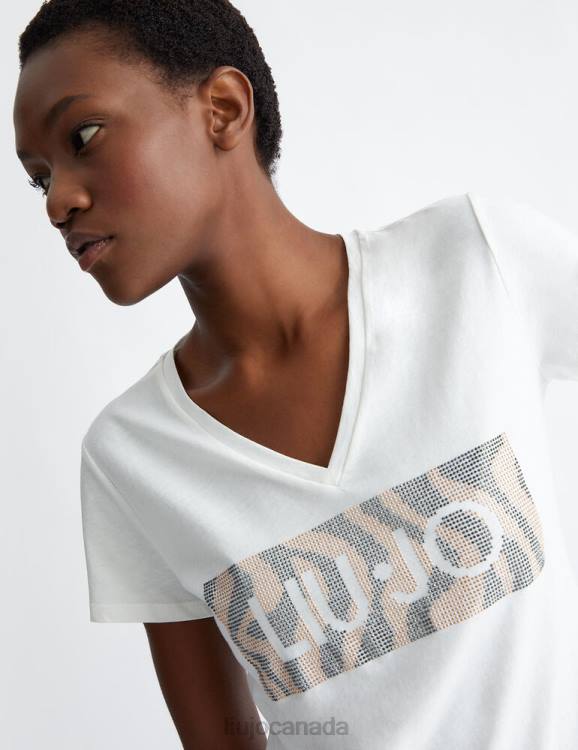 Clothing Liu Jo T-Shirt With Logo And Gemstones Women F606571