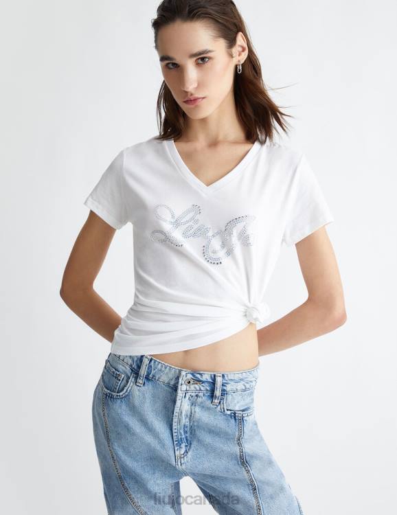 Clothing Liu Jo T-Shirt With Logo And Gemstones Women F606592