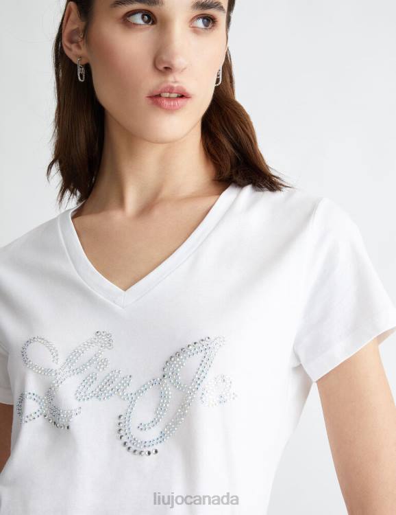 Clothing Liu Jo T-Shirt With Logo And Gemstones Women F606592