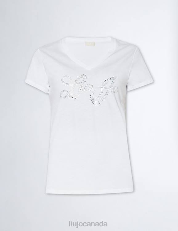 Clothing Liu Jo T-Shirt With Logo And Gemstones Women F606592