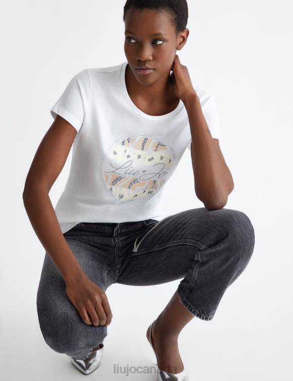 Clothing Liu Jo T-Shirt With Logo And Gemstones Women F606613