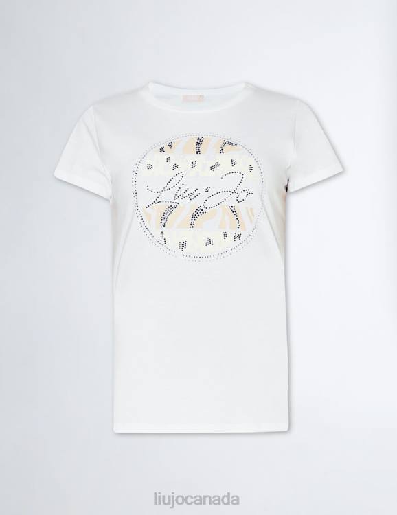 Clothing Liu Jo T-Shirt With Logo And Gemstones Women F606613
