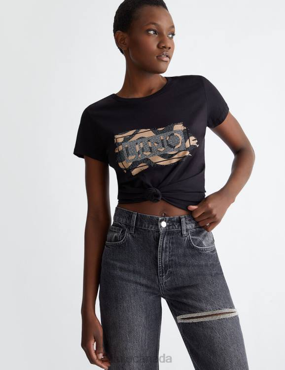 Clothing Liu Jo T-Shirt With Logo And Gemstones Women F606677