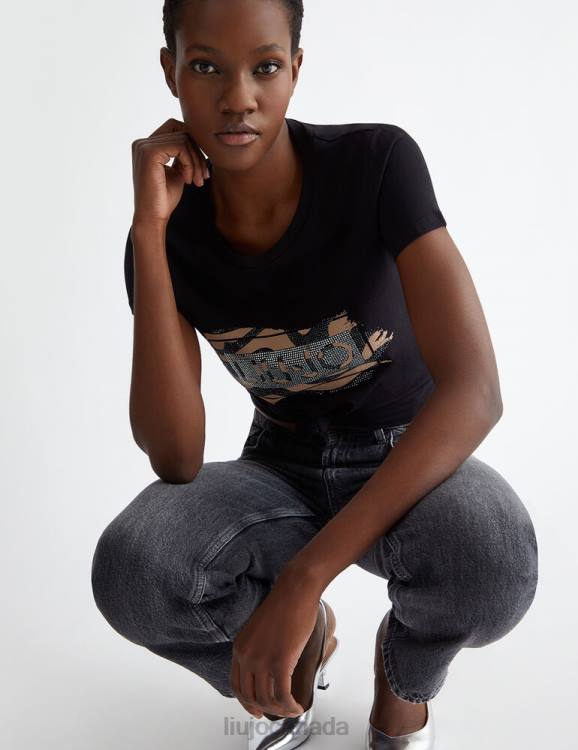 Clothing Liu Jo T-Shirt With Logo And Gemstones Women F606677