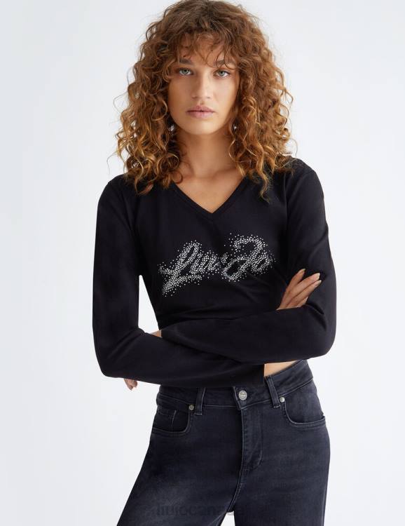 Clothing Liu Jo T-Shirt With Logo And Gemstones Women F60693
