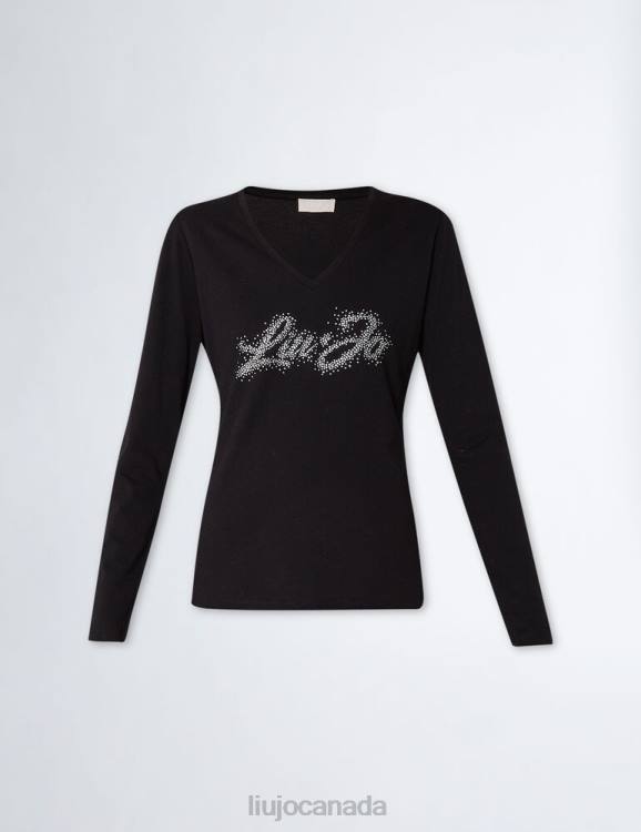 Clothing Liu Jo T-Shirt With Logo And Gemstones Women F60693