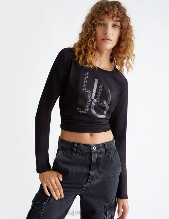 Clothing Liu Jo T-Shirt With Logo And Gemstones Women F606988
