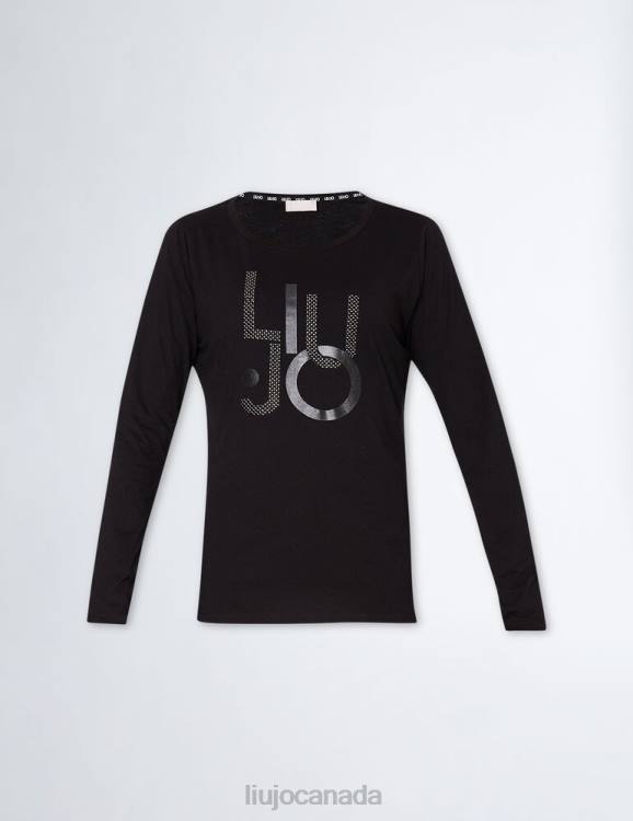 Clothing Liu Jo T-Shirt With Logo And Gemstones Women F606988