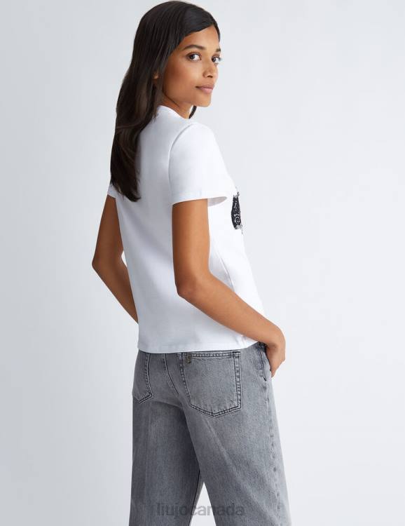 Clothing Liu Jo T-Shirt With Logo And Lace Women F606746