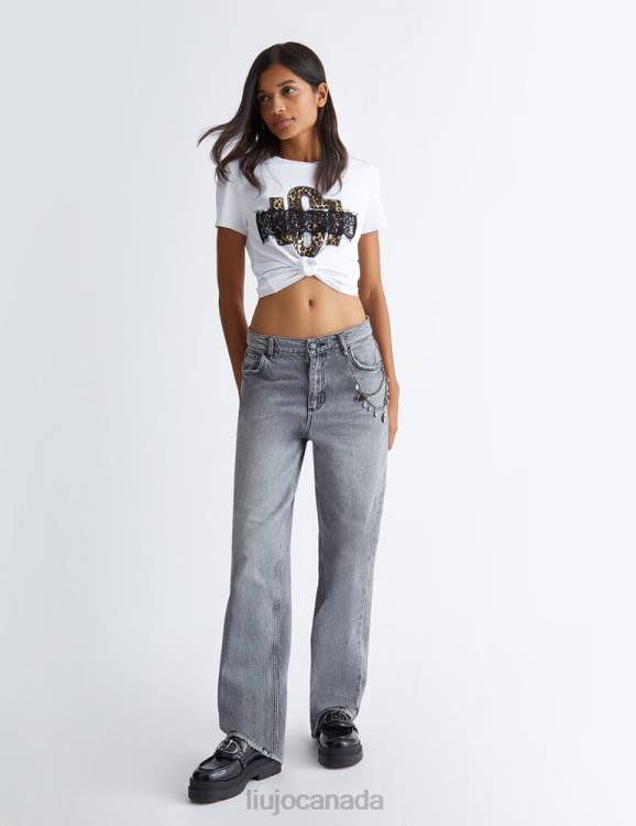 Clothing Liu Jo T-Shirt With Logo And Lace Women F606746