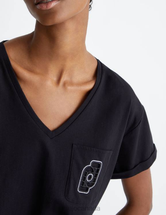 Clothing Liu Jo T-Shirt With Pocket And Rhinestones Women F606728