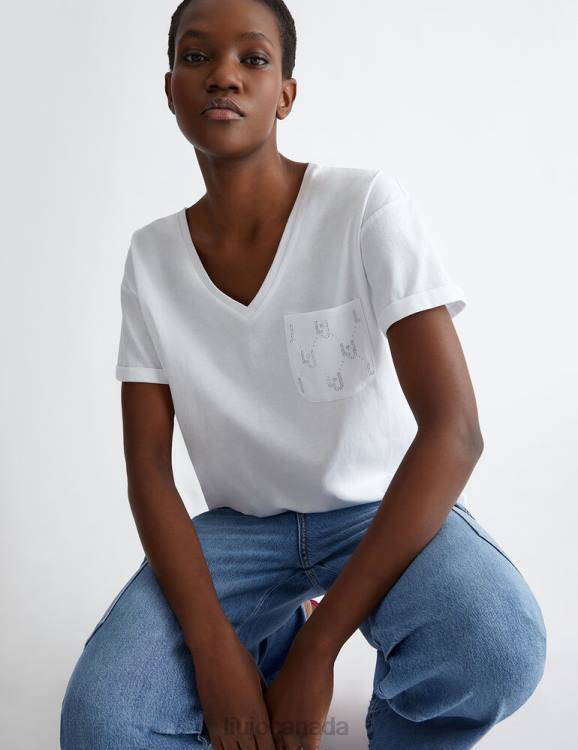 Clothing Liu Jo T-Shirt With Pocket And Rhinestones Women F606767