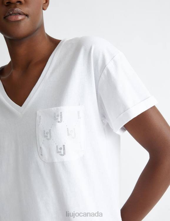Clothing Liu Jo T-Shirt With Pocket And Rhinestones Women F606767
