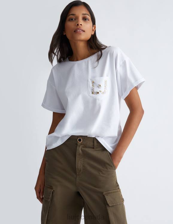 Clothing Liu Jo T-Shirt With Pocket And Studs Women F606871